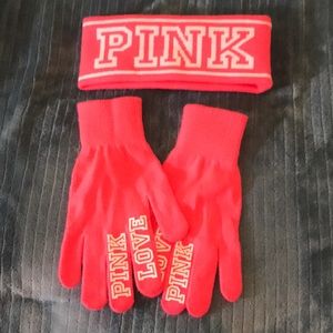 Pink headband & mittens